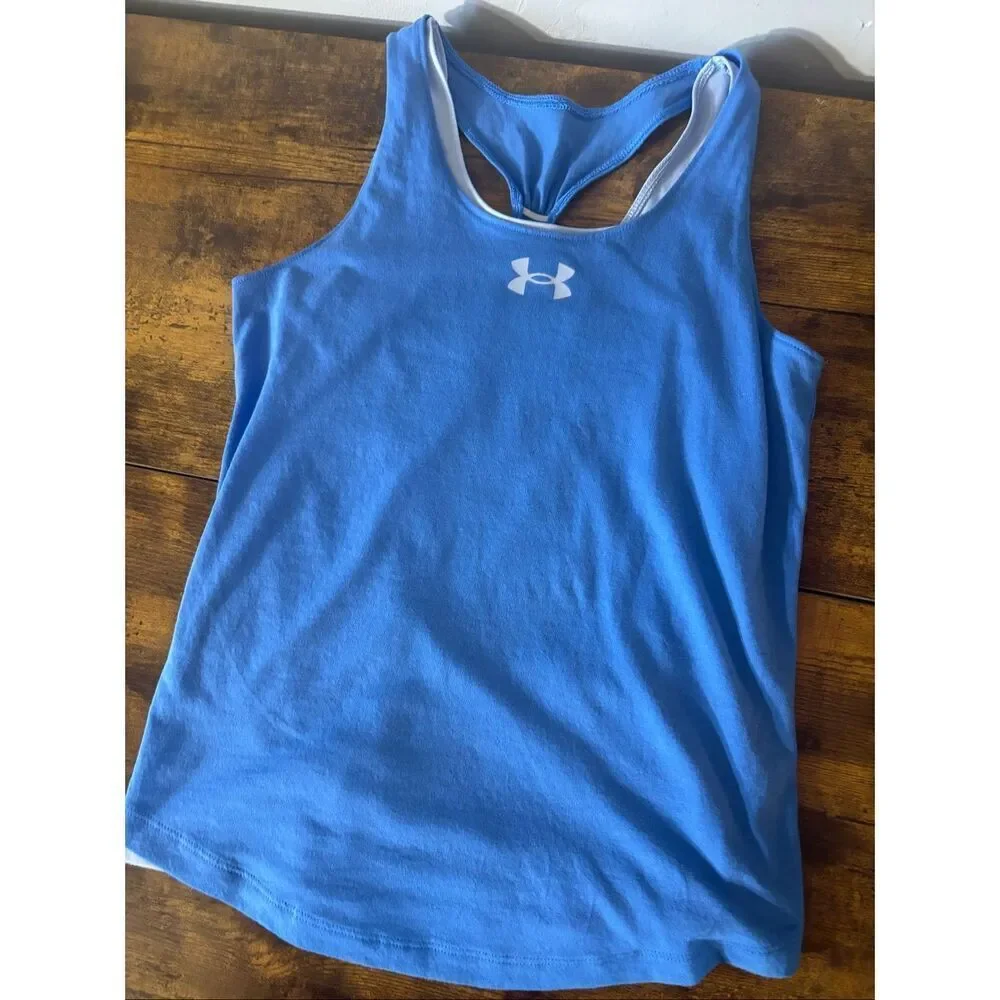 Under Armour Blue Tank - Youth medium